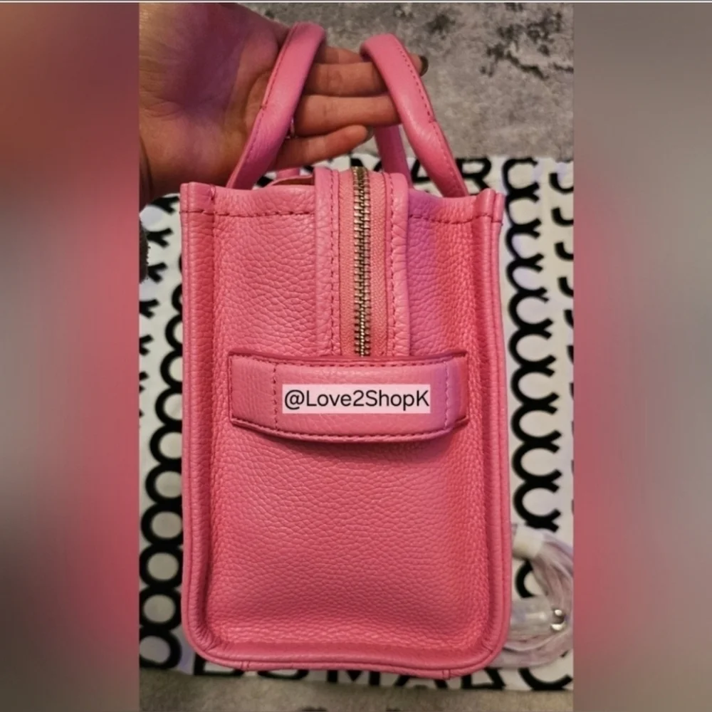 Marc Jacobs Pink Leather Tote with Strap - Picture 4 of 8